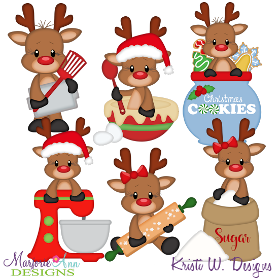 Sweets For Santa-Reindeer SVG Cutting Files Includes Clipart - Click Image to Close